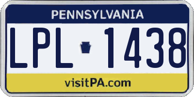 PA license plate LPL1438