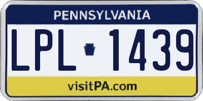 PA license plate LPL1439