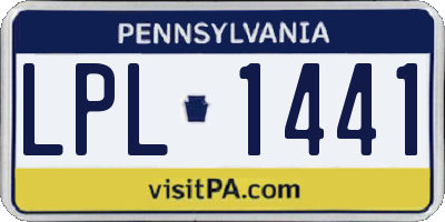 PA license plate LPL1441