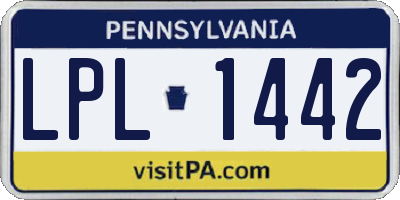 PA license plate LPL1442