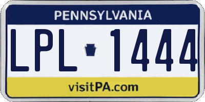 PA license plate LPL1444