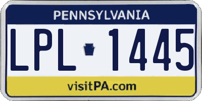 PA license plate LPL1445
