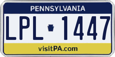 PA license plate LPL1447