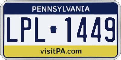 PA license plate LPL1449