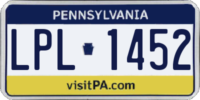 PA license plate LPL1452