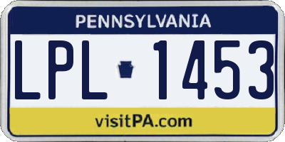 PA license plate LPL1453