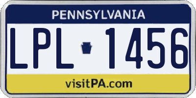 PA license plate LPL1456