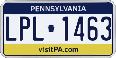 PA license plate LPL1463