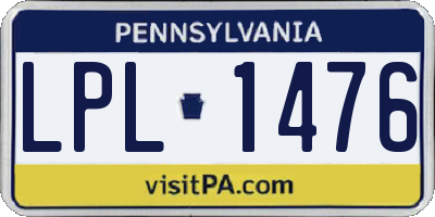 PA license plate LPL1476