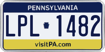 PA license plate LPL1482