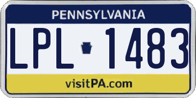 PA license plate LPL1483