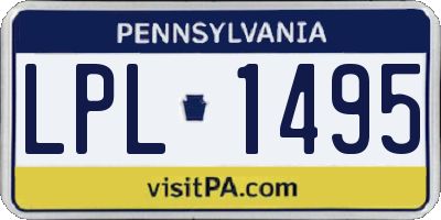 PA license plate LPL1495