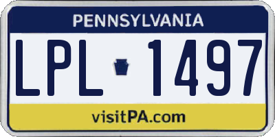 PA license plate LPL1497