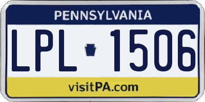 PA license plate LPL1506