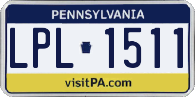 PA license plate LPL1511