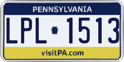 PA license plate LPL1513