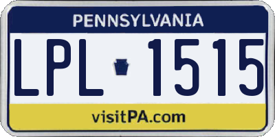 PA license plate LPL1515