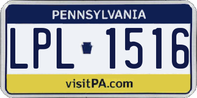 PA license plate LPL1516