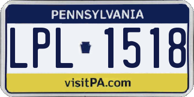 PA license plate LPL1518