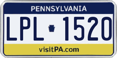 PA license plate LPL1520