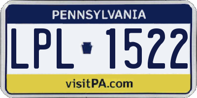 PA license plate LPL1522