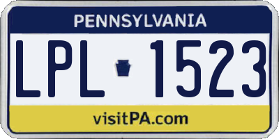 PA license plate LPL1523