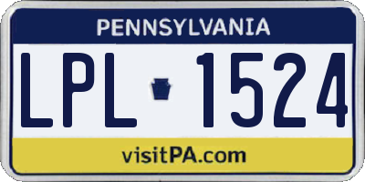 PA license plate LPL1524