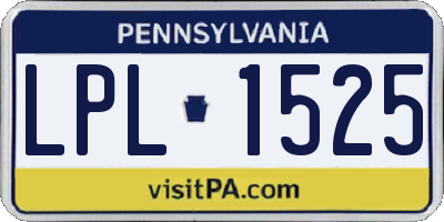 PA license plate LPL1525
