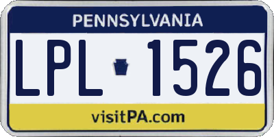 PA license plate LPL1526