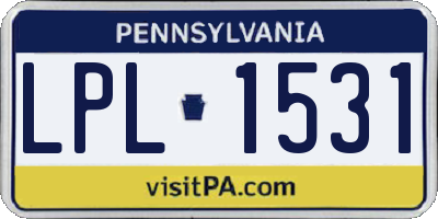 PA license plate LPL1531