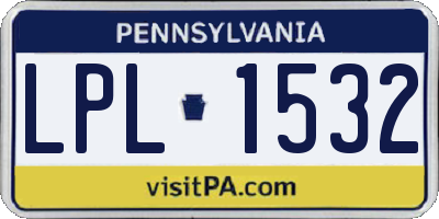 PA license plate LPL1532