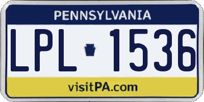 PA license plate LPL1536