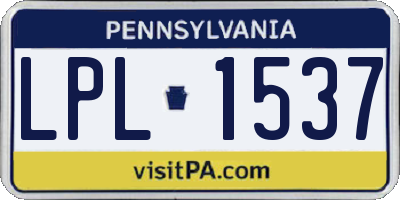 PA license plate LPL1537