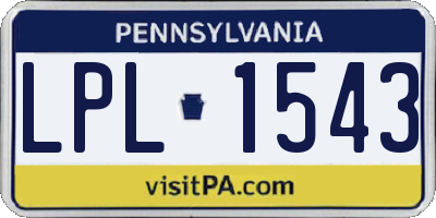 PA license plate LPL1543