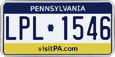 PA license plate LPL1546