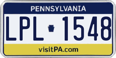 PA license plate LPL1548