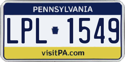 PA license plate LPL1549