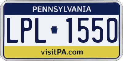 PA license plate LPL1550