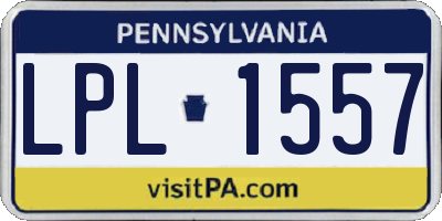 PA license plate LPL1557