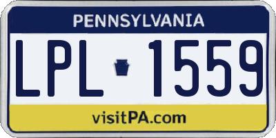 PA license plate LPL1559