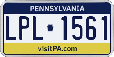 PA license plate LPL1561