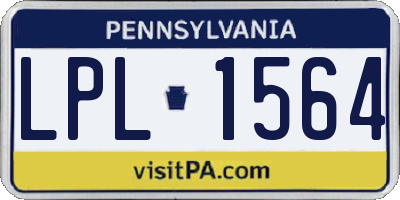 PA license plate LPL1564