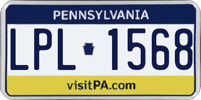 PA license plate LPL1568
