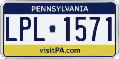 PA license plate LPL1571