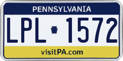 PA license plate LPL1572