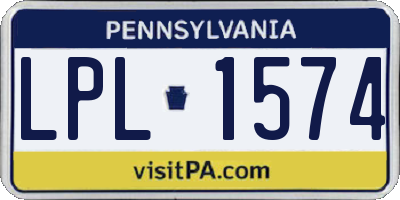 PA license plate LPL1574