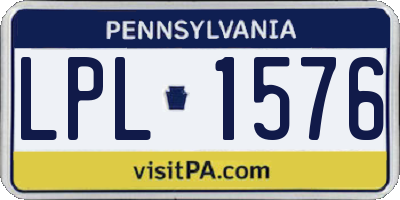 PA license plate LPL1576