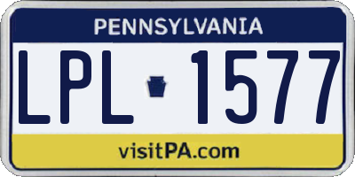 PA license plate LPL1577