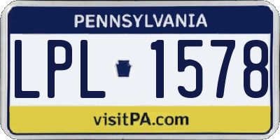 PA license plate LPL1578