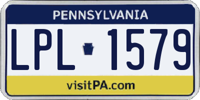 PA license plate LPL1579